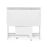Gatan Small Gateleg Table With 2 Chairs - White - GAT201