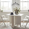 Gatan Small Gateleg Table With 2 Chairs - White - GAT201