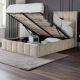 Gatsby Storage Ottoman Bed - Light Grey / Double - GAT051