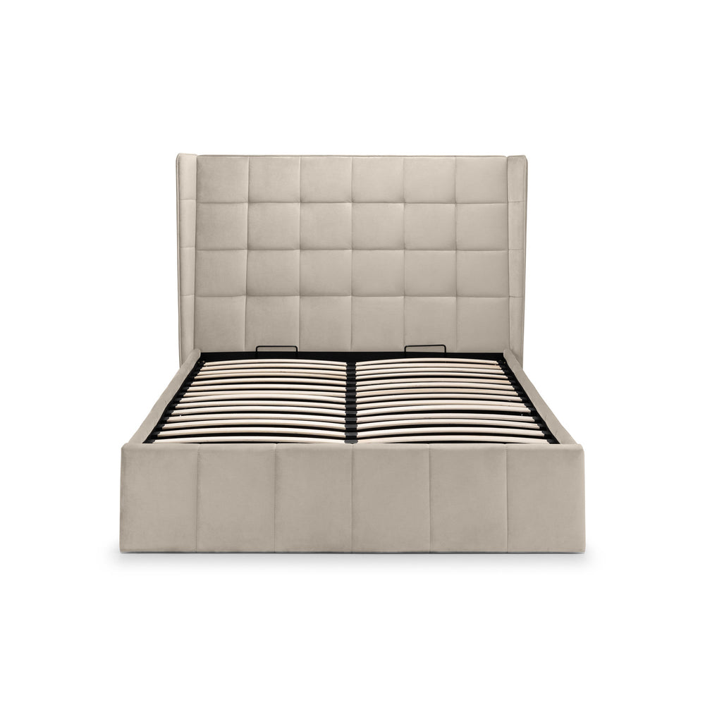 Gatsby Storage Ottoman Bed - Light Grey / Double - GAT051