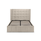 Gatsby Storage Ottoman Bed - Light Grey / Double - GAT051