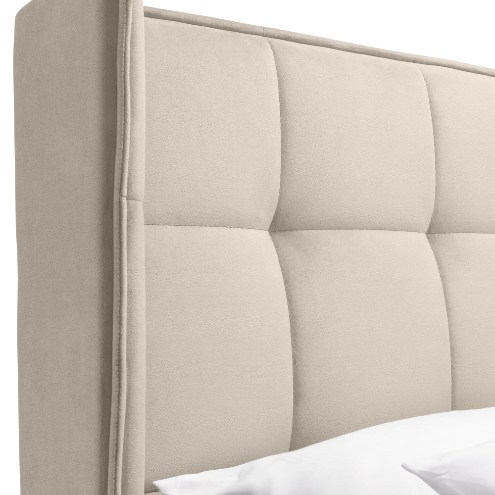 Gatsby Storage Ottoman Bed - Light Grey / Double - GAT051