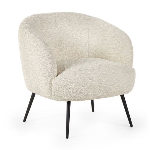 Gigi Boucle Accent Chair - Ivory - GIG001