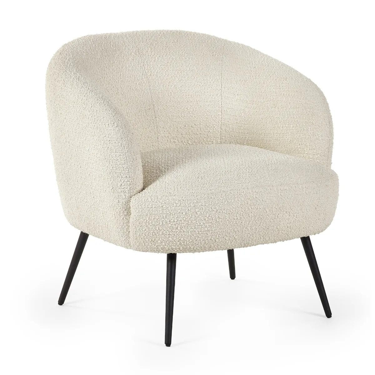 Gigi Boucle Accent Chair - Ivory