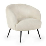 Gigi Boucle Accent Chair - Ivory