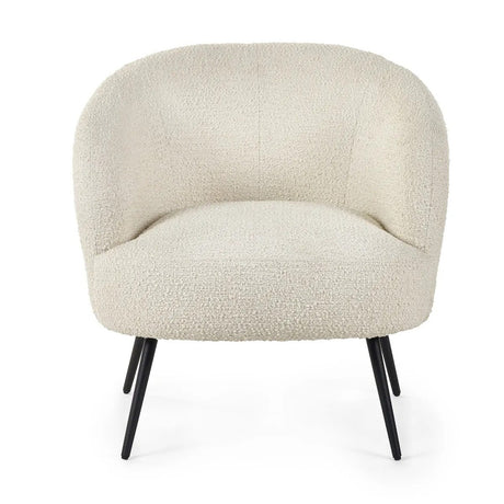 Gigi Boucle Accent Chair - Ivory