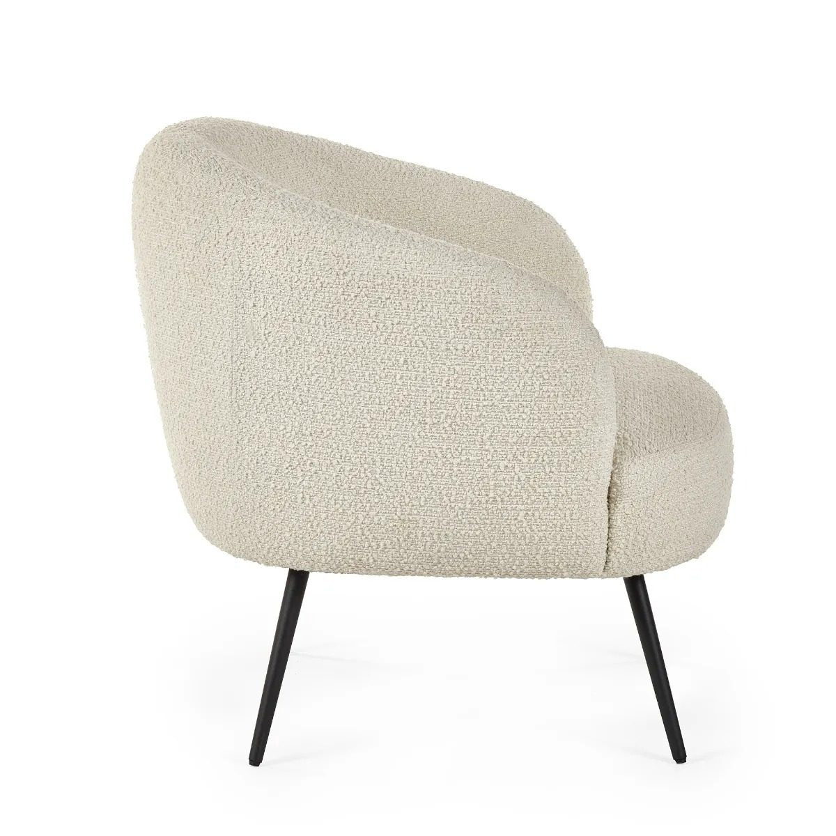 Gigi Boucle Accent Chair - Ivory