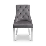 Gladstone Lion Head Dining Chair (Set of 2) - Grey - GLA002
