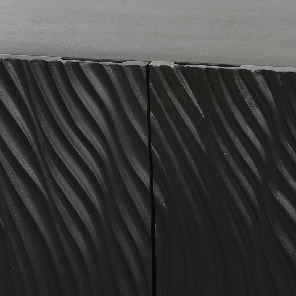 Ripples Black Painted Sideboard