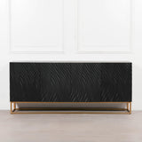 Ripples Black Painted Sideboard