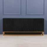 Ripples Black Painted Sideboard