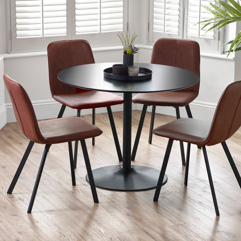 Goya Dining Chair (Set of 2) - Black - GOY011