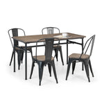 Grafton Metal Chairs (Set of 4) - Dark Brown - GRA309