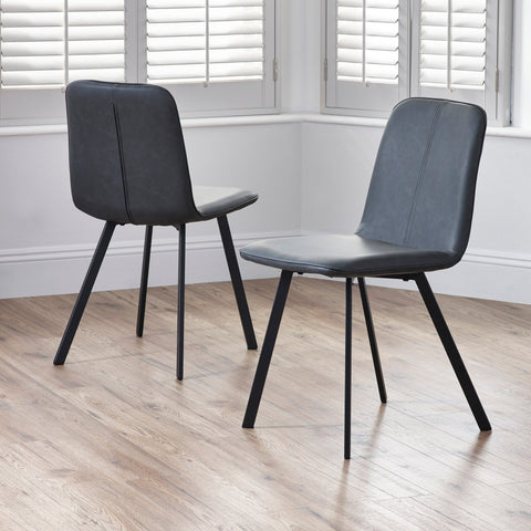 Goya Dining Chair (Set of 2) - Black - GOY011