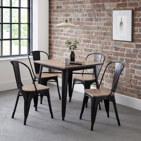 Grafton Metal Chairs (Set of 4) - Dark Brown - GRA309
