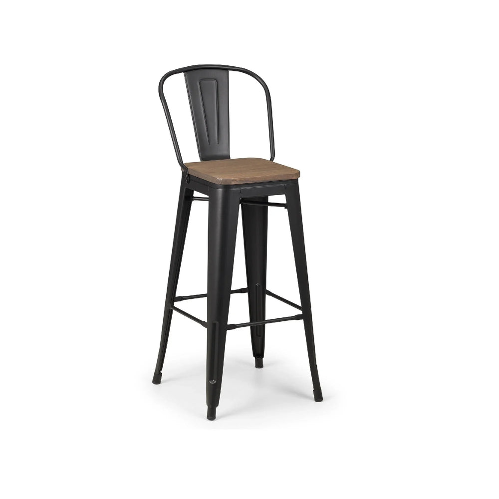 Grafton Metal Bar Stools (Set of 2) - Dark Brown - GRA303