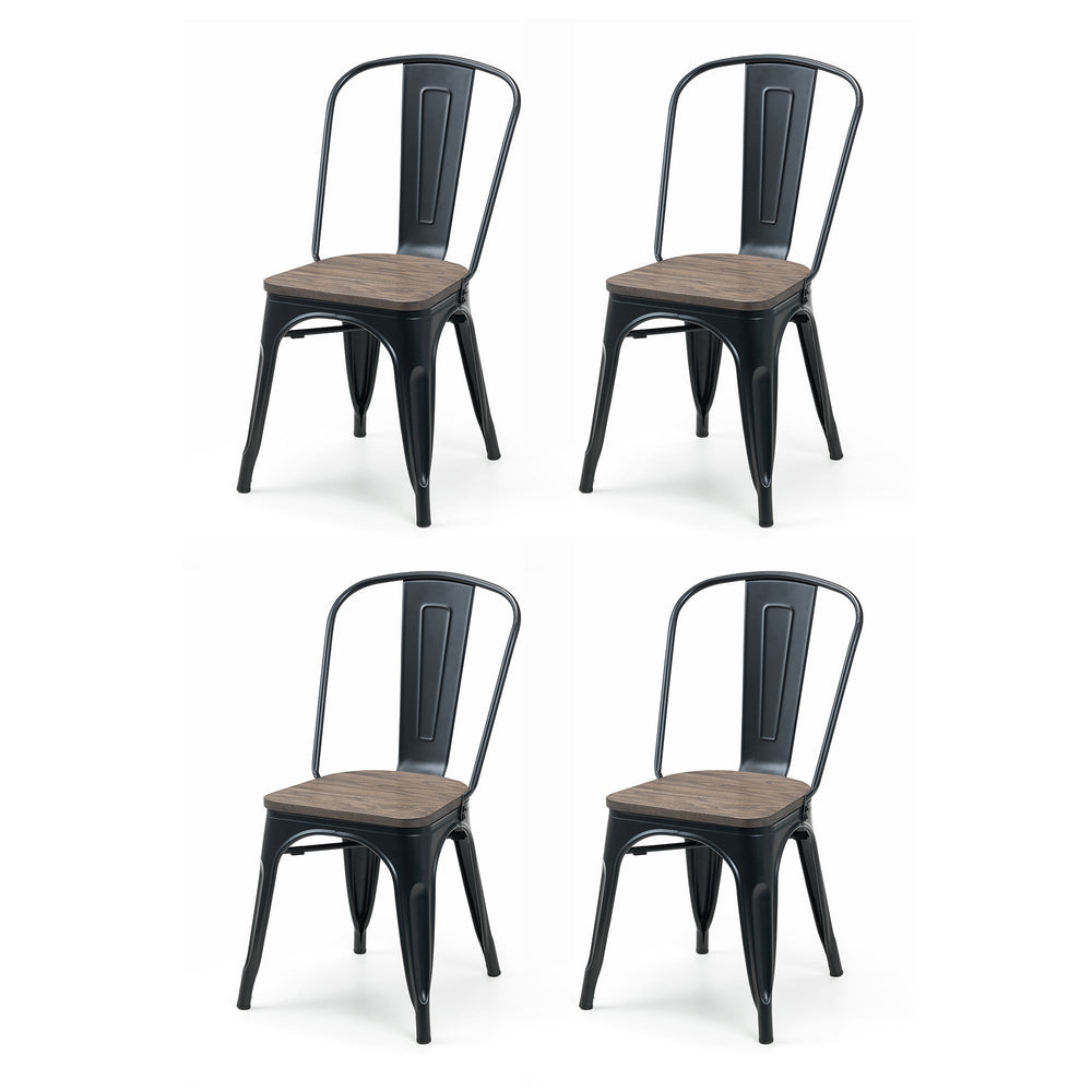 Grafton Metal Chairs (Set of 4) - Dark Brown - GRA309