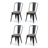 Grafton Metal Chairs (Set of 4) - Dark Brown - GRA309