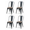Grafton Metal Chairs (Set of 4) - Dark Brown - GRA309