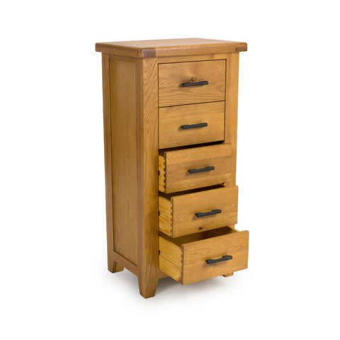 Hampshire 5 Drawer Slim Chest - Image 4