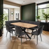 Elegant 1.6m Medium Oak Veneer Dining Table for Stylish Dining Rooms