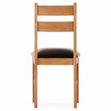 Oscar Low Chair - Oak - Dark Brown PU