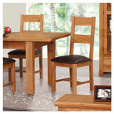 Oscar Large Chair - Dark Brown Seat ( Oak - Dark Brown PU )