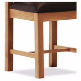 Oscar Large Chair - Dark Brown Seat ( Oak - Dark Brown PU )
