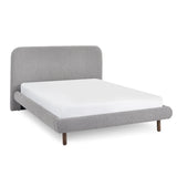 Hannah Double Bed 135Cm - Grey Boucle - Grey / King - HAN010