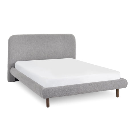 Hannah Double Bed 135Cm - Grey Boucle - Grey / King - HAN010