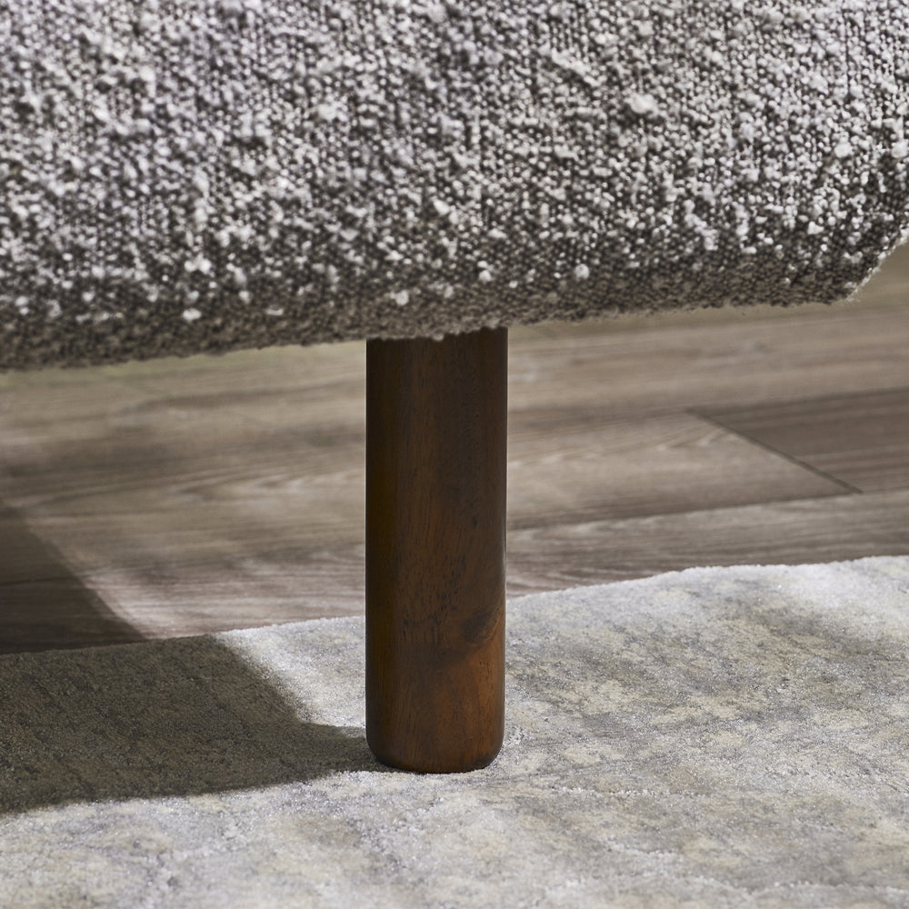 Hannah Double Bed 135Cm - Grey Boucle - Grey / Double - HAN009