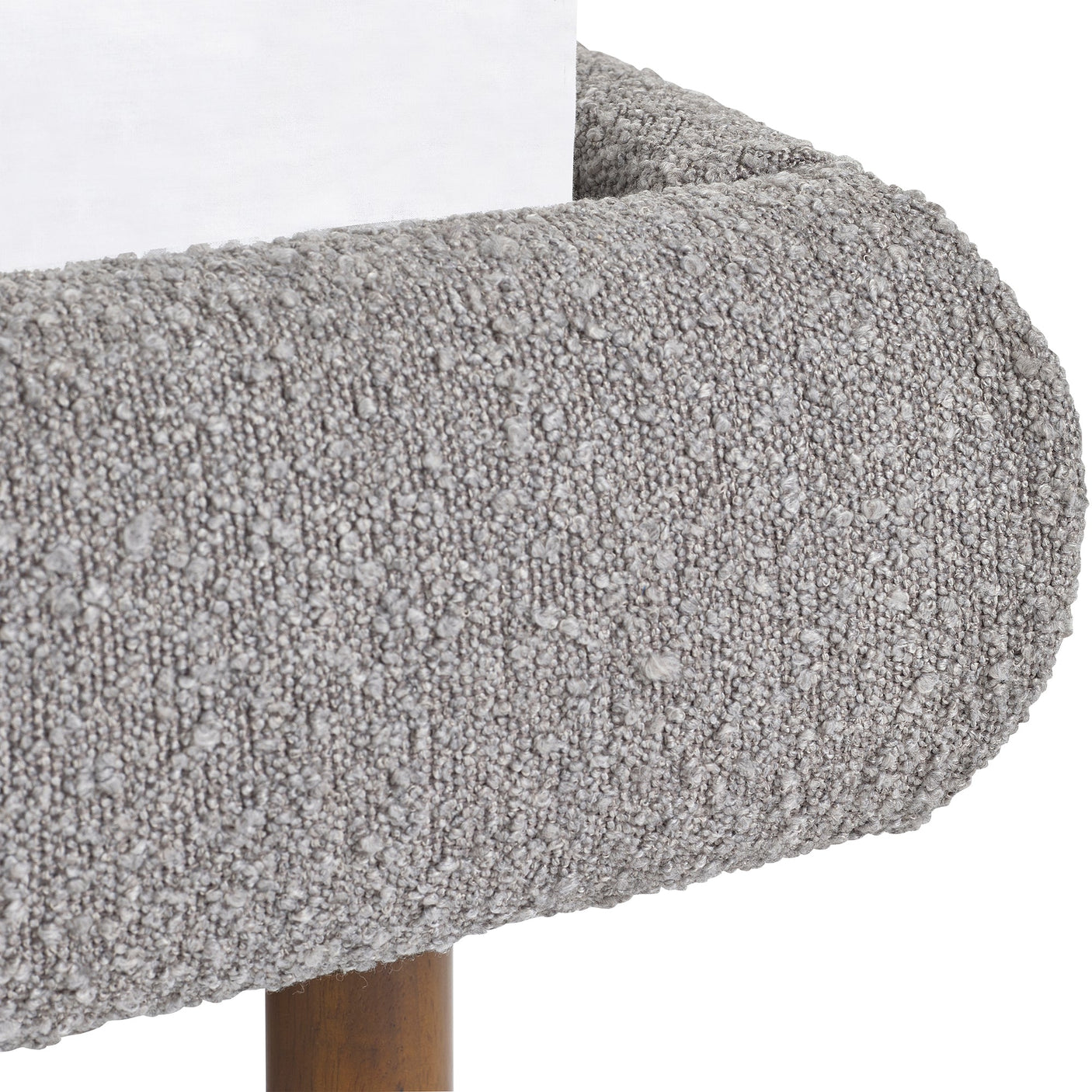 Hannah Double Bed 135Cm - Grey Boucle - Grey / Double - HAN009
