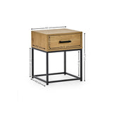 Harlow 1 Drawer Bedside - Oak - HAR501