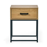 Harlow 1 Drawer Bedside - Oak - HAR501