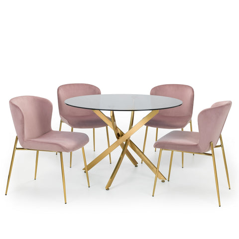 Harper Dining Chair (Set of 2) - Pink - HAR803