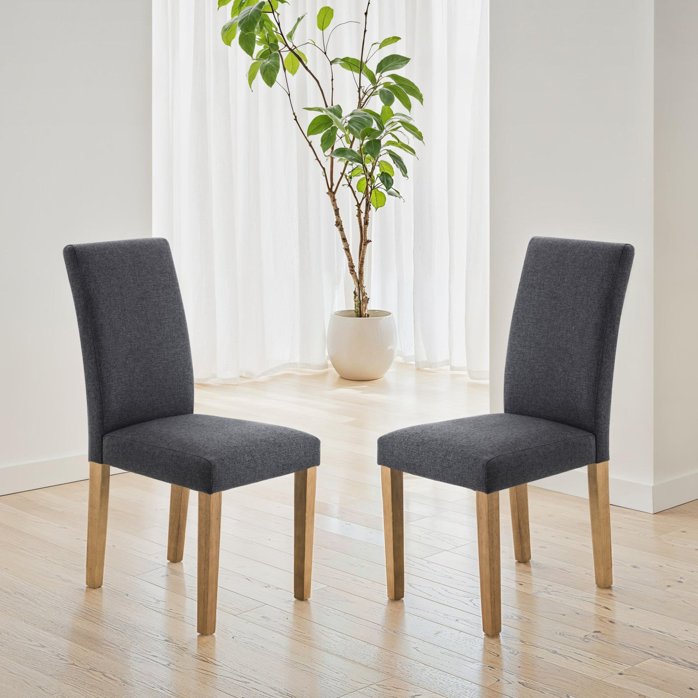 Hastings Fabric Dining Chair (Set of 2) - Grey - HAS102