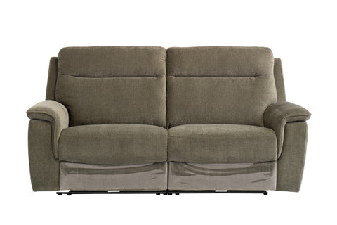 Moss Green Electric 3-Seater Recliner Sofa in Soft Fabric