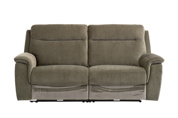 Moss Green Electric 3-Seater Recliner Sofa in Soft Fabric
