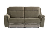 Moss Green Electric 3-Seater Recliner Sofa in Soft Fabric