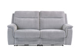 Electric 3-Seater Recliner Sofa in Silver Grey Fabric