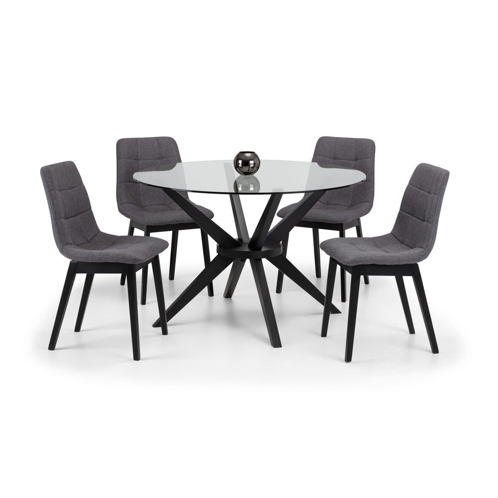 Hayden Panelled Dining Chairs (Set of 4) - Grey - HAY303