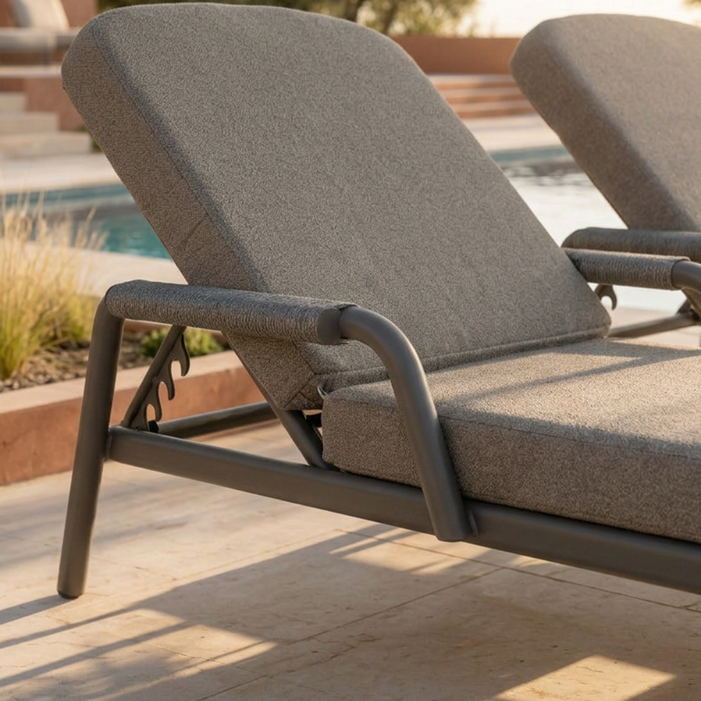 Image of HAZE Cocoa Sunlounger Pack of 2
