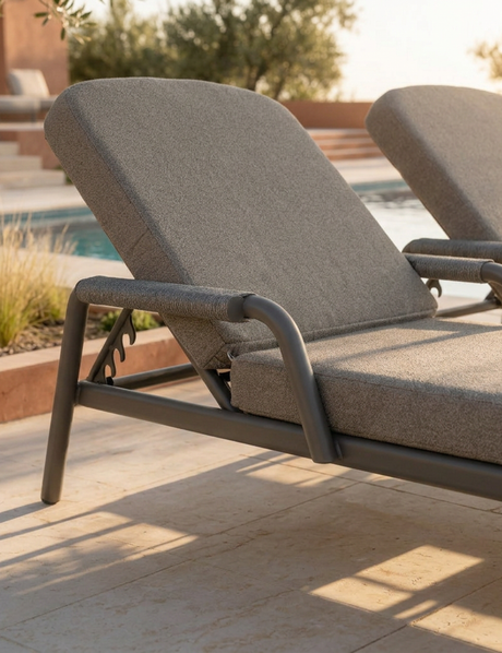 Image of HAZE Cocoa Sunlounger Pack of 2