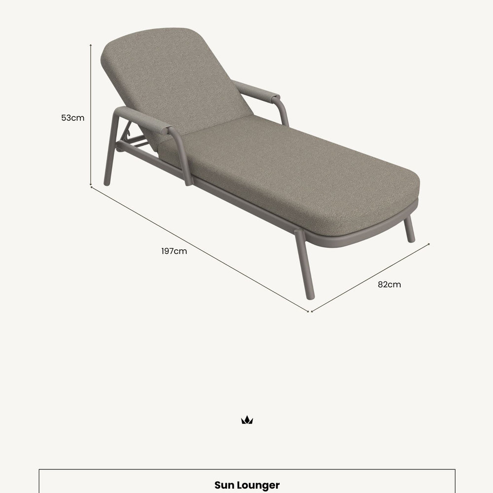 Image of HAZE Cocoa Sunlounger Pack of 2