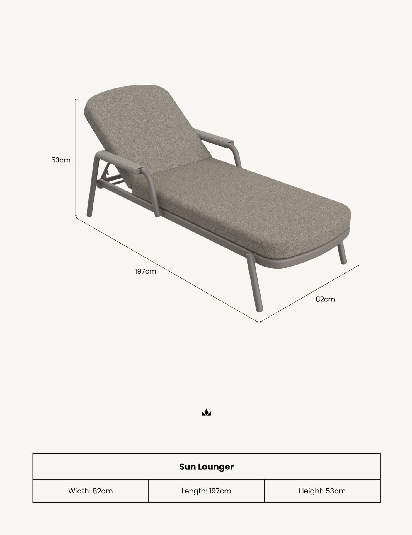 Image of HAZE Cocoa Sunlounger Pack of 2