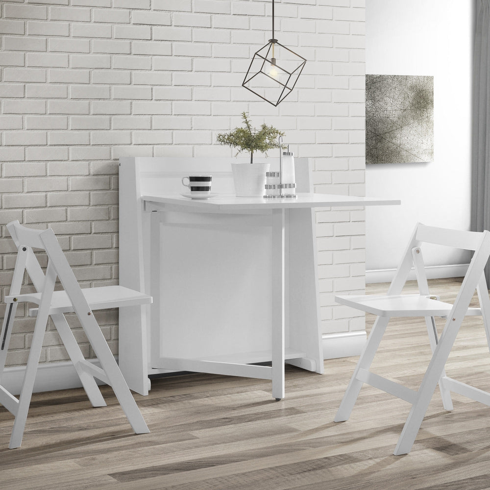 Helsinki Compact Folding Dining Set - White - HEL001