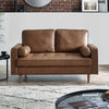 Henley 2 Seater Sofa With Bolsters - Brown - HEN301