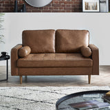 Henley 2 Seater Sofa With Bolsters - Brown - HEN301
