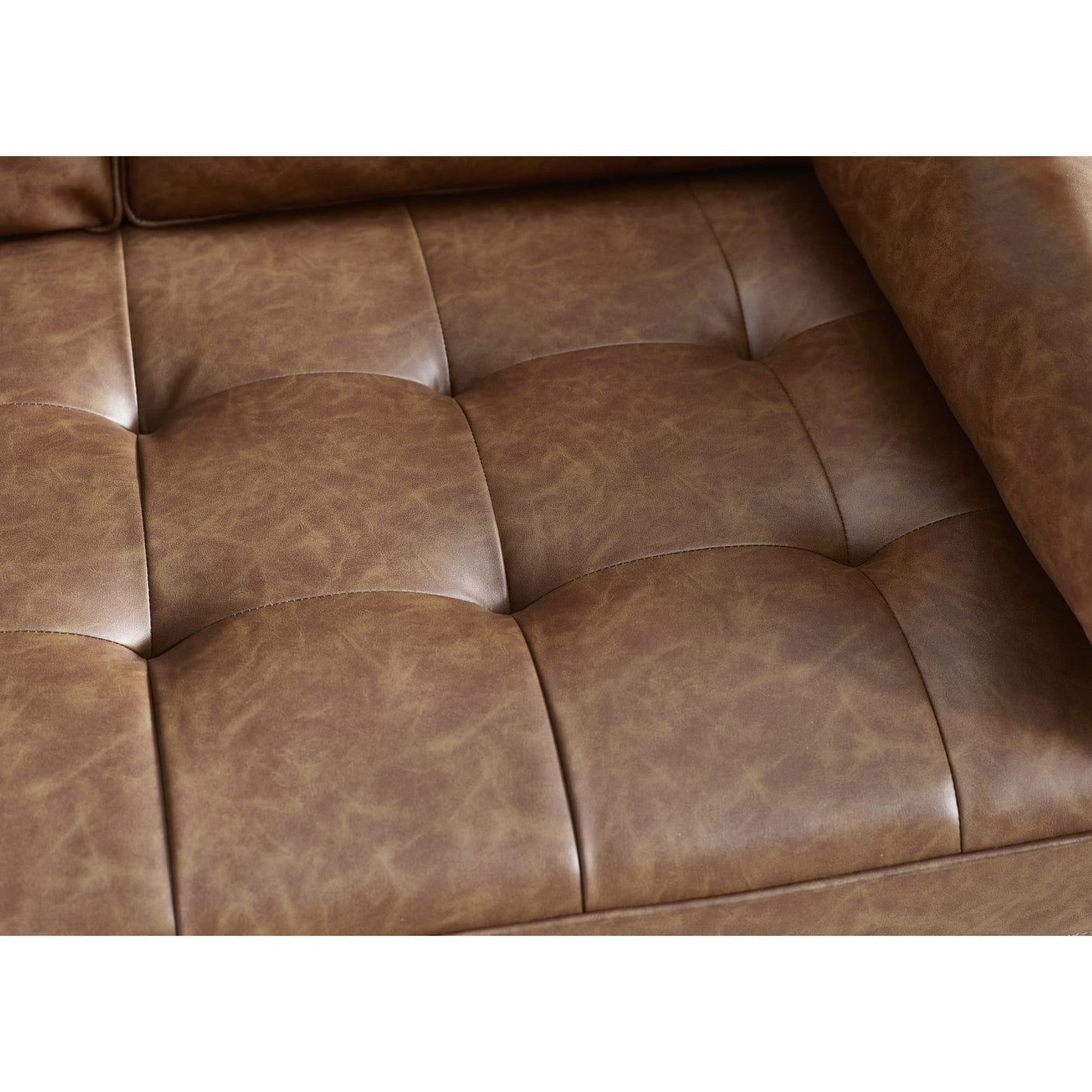 Henley 2 Seater Sofa With Bolsters - Brown - HEN301