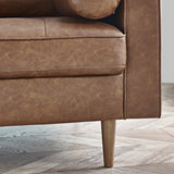 Henley 3 Seater Sofa With Bolsters - Brown - HEN302